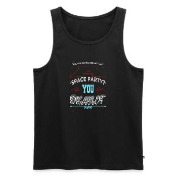 telescope birthday gift art happy christmas - Männer Premium Bio Tank Top - Schwarz - Vorne - Michal (187cm)