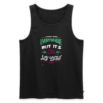 Typography Gift Idea Attitude Hike Art Joke - Men's Premium Organic Tank Top - black - Front - Michal (187cm)