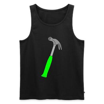 Claw Hammer, Hammer, Handyman, Do-it-Yourselfer - Men's Premium Organic Tank Top - black - Front - AI Model Male 178 light (178cm)