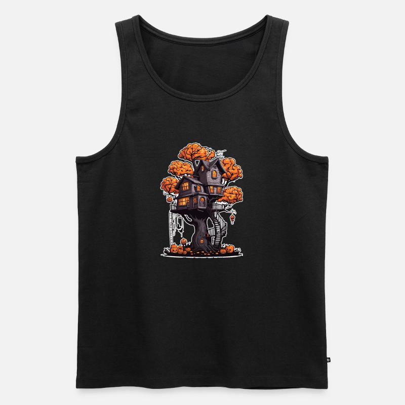 Baumhaus / Baumkrone / Baumhütte / Abenteuer - Männer Premium Bio Tank Top - Schwarz