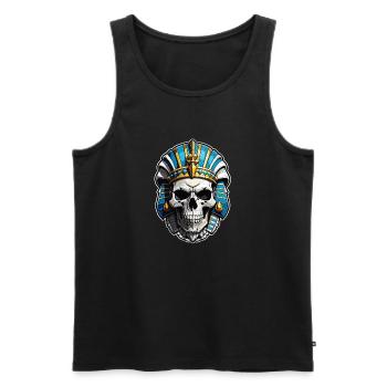 Pharaoh- Mummy - Egypt - Men's Premium Organic Tank Top - black - Front - AI Model Male 178 light (178cm)
