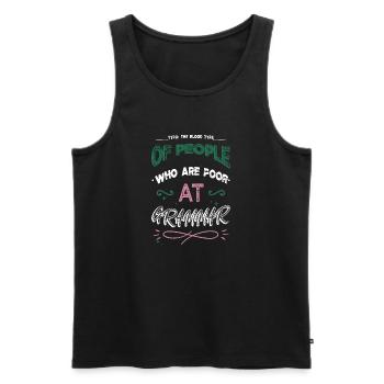 Storytelling Techniques Creative Writing - Men's Premium Organic Tank Top - black - Front - AI Model Male 178 light (178cm)