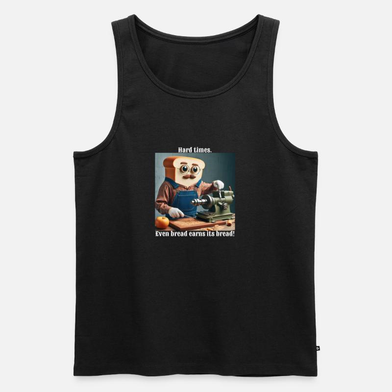 Harte Zeiten - Männer Premium Bio Tank Top - Schwarz