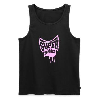 Super Granny Stamp Granny Graffiti Grandmother - Men's Premium Organic Tank Top - black - Front - Michal (187cm)