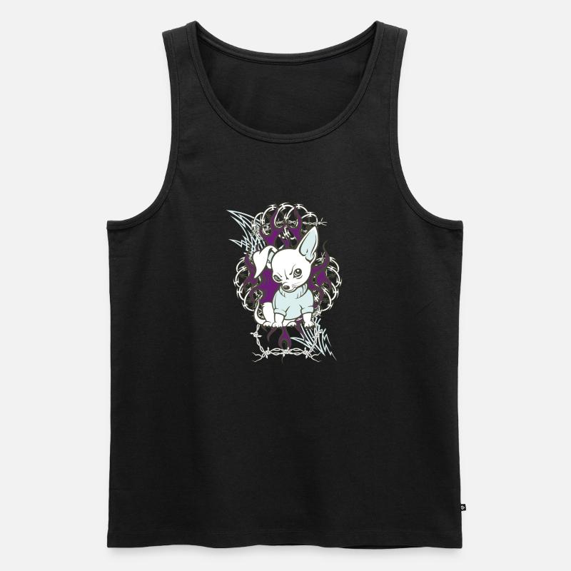 spitz - Männer Premium Bio Tank Top - Schwarz