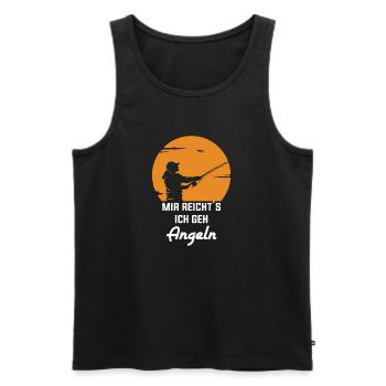 I've had enough, I'm going fishing! - Men's Premium Organic Tank Top - black - Front - AI Model Male 178 light (178cm)
