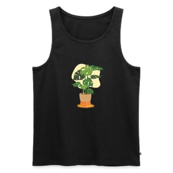 Trösten - Männer Premium Bio Tank Top - Schwarz - Vorne - AI Model Male 178 light (178cm)