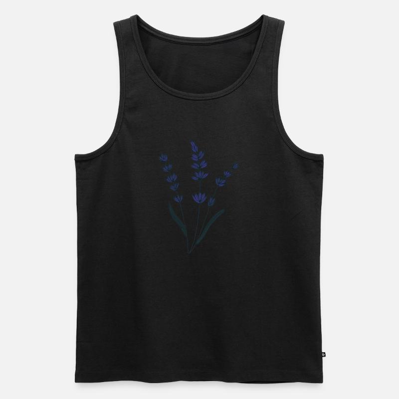 lavendel - Männer Premium Bio Tank Top - Schwarz