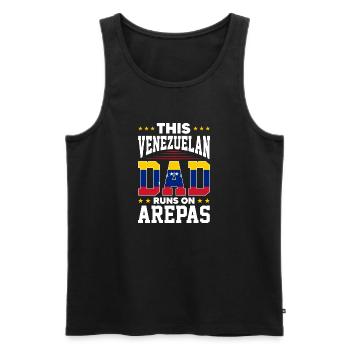 ce papa vénézuélien court sur arepas Design - Débardeur bio Premium Homme - noir - Devant - Michal (187cm)