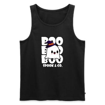 BOO SPOOK & CO. - Débardeur bio Premium Homme - noir - Devant - AI Model Male 178 light (178cm)
