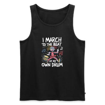 Dein eigener musikalischer Takt - Männer Premium Bio Tank Top - Schwarz - Vorne - AI Model Male 178 light (178cm)