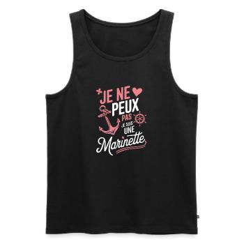 Je ne peux pas je suis une Marinette - Débardeur bio Premium Homme - noir - Devant - Michal (187cm)