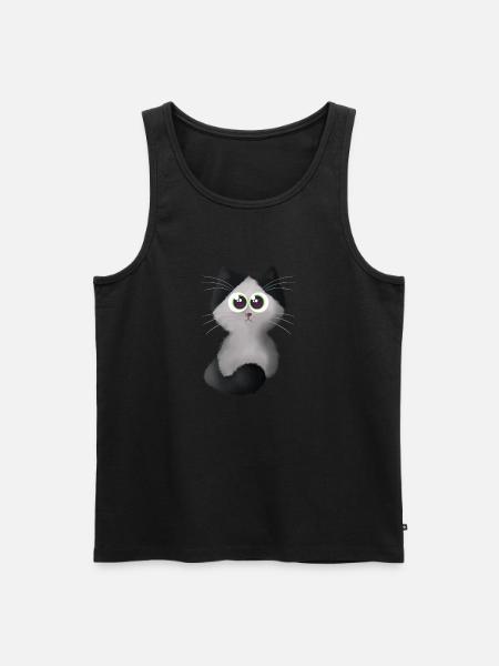 Cat 2 - Men's Premium Organic Tank Top - black