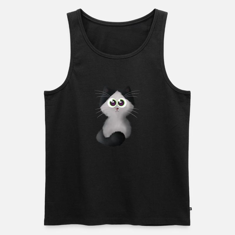 Katze 2 - Männer Premium Bio Tank Top - Schwarz