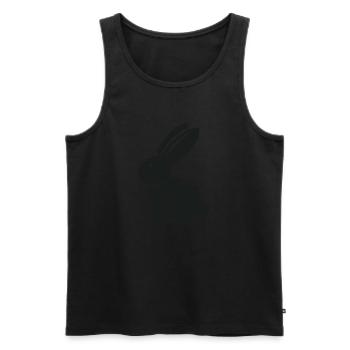 hase - Männer Premium Bio Tank Top - Schwarz - Vorne - Michal (187cm)