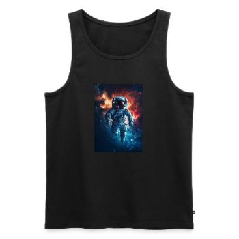 Astronaute 1 - Débardeur bio Premium Homme - noir - Devant - AI Model Male 178 light (178cm)