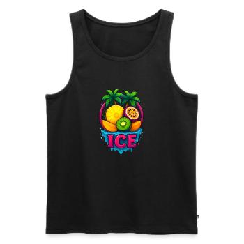Chill - Fruits vibrants tropicaux frais - Débardeur bio Premium Homme - noir - Devant - AI Model Male 178 light (178cm)