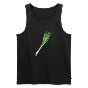 Leek - Men's Premium Organic Tank Top - black - Front - AI Model Male 178 light (178cm)