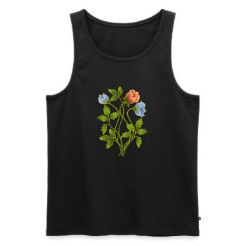Fleur - Débardeur bio Premium Homme - noir - Devant - Michal (187cm)