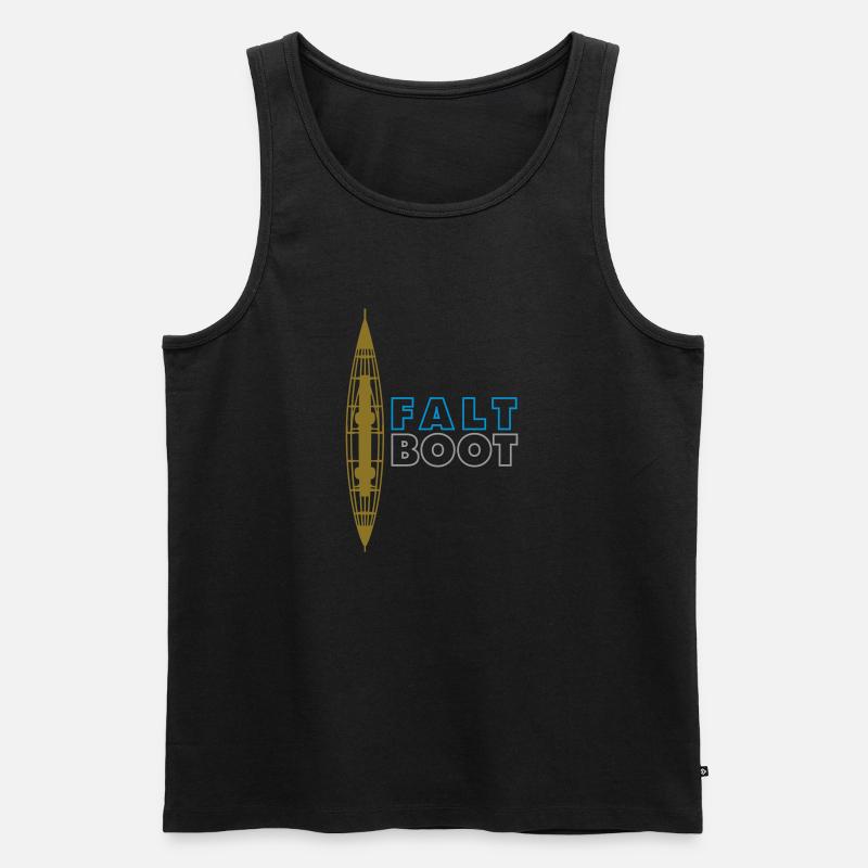 Faltboot - Männer Premium Bio Tank Top - Schwarz