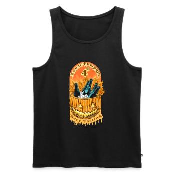 Halloween Pumpkin Horror - Men's Premium Organic Tank Top - black - Front - Michal (187cm)