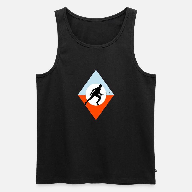 Badminton Badmintonspieler - Männer Premium Bio Tank Top - Schwarz