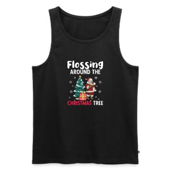 Weihnachten Christmas Vintage Heiligabend Spruch - Männer Premium Bio Tank Top - Schwarz - Vorne - AI Model Male 178 light (178cm)