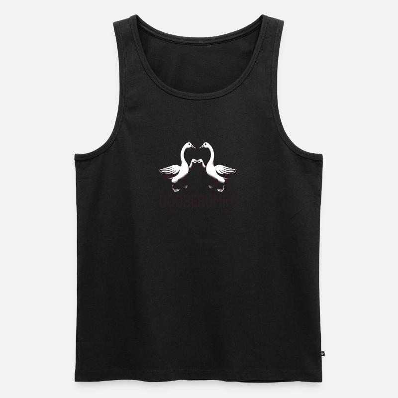 "Goosebump": Zwei Gänse mit Fauststoß! - Männer Premium Bio Tank Top - undefined