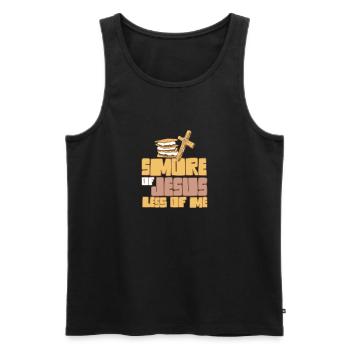 Grateful Camper Smore of Jesus Less of Me - Männer Premium Bio Tank Top - Schwarz - Vorne - AI Model Male 178 light (178cm)