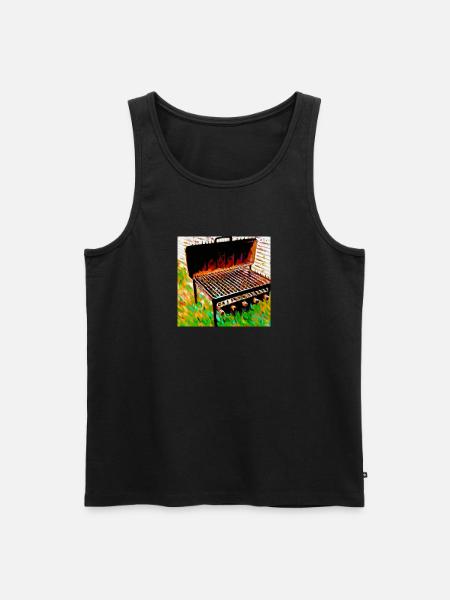 Grill der 50er Jahre - Männer Premium Bio Tank Top - Schwarz