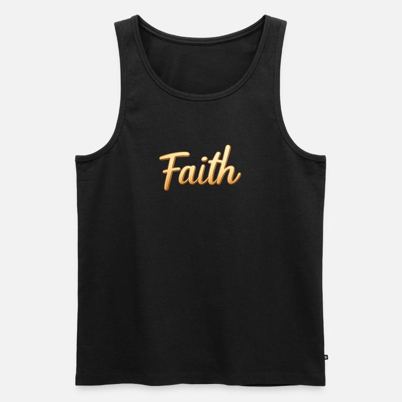 Glaube – Trage, was du glaubst. - Männer Premium Bio Tank Top - Schwarz