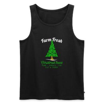 Farm Fresh! Christmas trees. - Débardeur bio Premium Homme - noir - Devant - Michal (187cm)