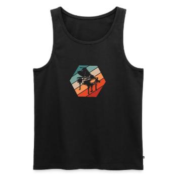 Piano Music - Men's Premium Organic Tank Top - black - Front - AI Model Male 178 light (178cm)