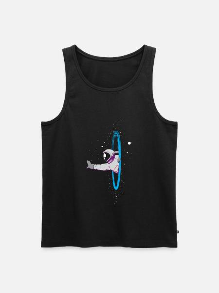 Wormhole astronaut - Men's Premium Organic Tank Top - black
