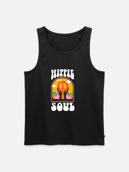 Hippie Soul - Men's Premium Organic Tank Top - black