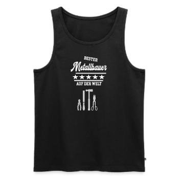 Bester Metallbauer Danke Schlosser Metallbau - Männer Premium Bio Tank Top - Schwarz - Vorne - Michal (187cm)