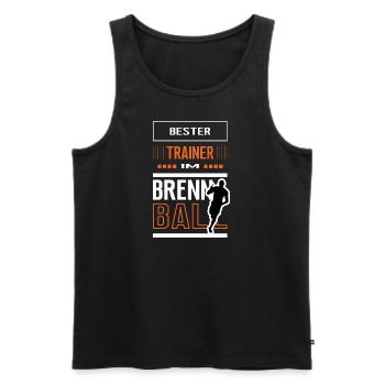 Bester Brennball Trainer Brennballtrainer Training - Männer Premium Bio Tank Top - Schwarz - Vorne - Michal (187cm)