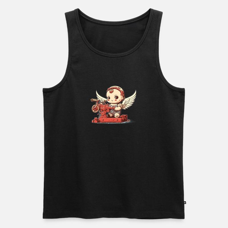 Amor - Männer Premium Bio Tank Top - Schwarz