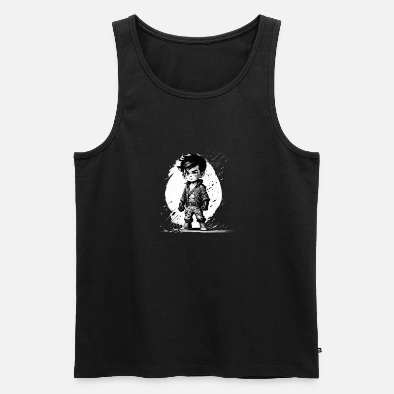 Kleiner Kämpfer - Männer Premium Bio Tank Top - Schwarz