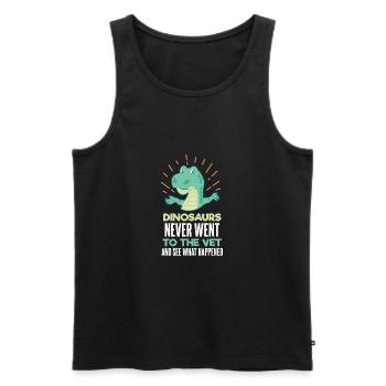 Funny veterinarian practice animal clinic shirt - Men's Premium Organic Tank Top - black - Front - Michal (187cm)
