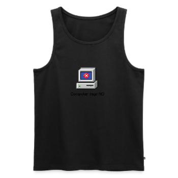 Computer sagt nein - Männer Premium Bio Tank Top - Schwarz - Vorne - AI Model Male 178 light (178cm)