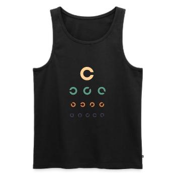 Sehtest Augenoptiker - Männer Premium Bio Tank Top - Schwarz - Vorne - AI Model Male 178 light (178cm)