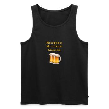 MMA - Männer Premium Bio Tank Top - Schwarz - Vorne - Michal (187cm)