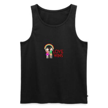 Liebe Jahrestag Valentinstag Geschenkidee - Männer Premium Bio Tank Top - Schwarz - Vorne - AI Model Male 178 light (178cm)