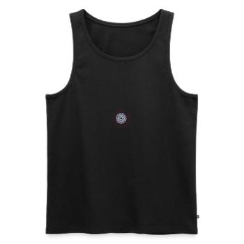 kreispirale - Débardeur bio Premium Homme - noir - Devant - AI Model Male 178 light (178cm)
