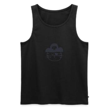 Appelez-moi Cat'tain | Chat | Pirate | animal de compagnie - Débardeur bio Premium Homme - noir - Devant - AI Model Male 178 light (178cm)