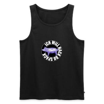 Ich will Hack du Spack - Männer Premium Bio Tank Top - Schwarz - Vorne - AI Model Male 178 light (178cm)