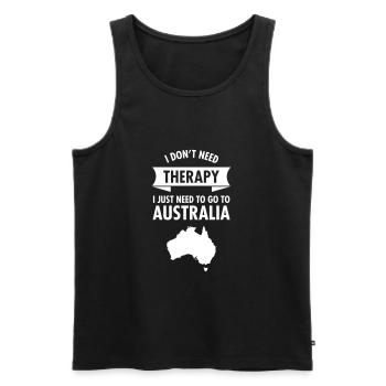 Therapy - Australia - Débardeur bio Premium Homme - noir - Devant - Michal (187cm)
