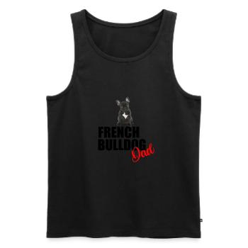 français papa bouledogue - Débardeur bio Premium Homme - noir - Devant - Michal (187cm)