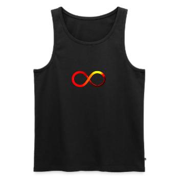 Unendlich Unendlichkeit Symbol rot orange gelb - Männer Premium Bio Tank Top - Schwarz - Vorne - AI Model Male 178 light (178cm)